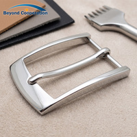 Boucle de ceinture en alliage de zinc sans nickel de qualité supérieure, 30 mm, finition argent brillant, quincaillerie métallique durable, ceintures en cuir pour hommes, OEM personnalisé