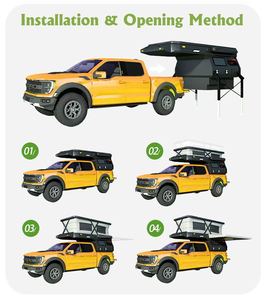 รถบ้านแบบยกสูง 4 ล้อ QC Off Road น้ำหนักเบา แบบสไลด์อินสำหรับรถกระบะ - Product Image 2