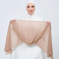 Foulard Hijab en Mousseline de Soie Premium en Gros, Écharpe Unie Instantanée, Châles Traditionnels pour Femmes Musulmanes