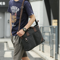 Sac à bandoulière vintage en toile noire pour homme, les meilleures sacoches pour ordinateur portable, sacs messager de créateur pour homme, sacs pour ordinateur portable 1028