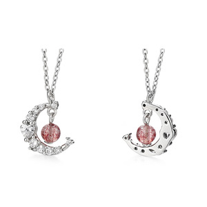 Collana con Ciondolo Luna Semplice per Donne, Accessorio Moda per Uso Quotidiano, Catena per Clavicola - Product Image 2
