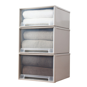 Plastic Transparent Expandable Wardrobe Stackable Drawer Storage Organizer Stacking Drawer Cabinet Box Furniture Home of Kids