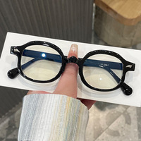 Lunettes Rondes Vintage Léopard Violet Homme 2026 Montures Optiques Anti-Lumière Bleue Tendance Femme Décor de Monture Multicolore