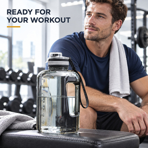 2200ML PC Sports <b>Water</b> Jug With Integrated Handle And Carry <b>Strap</b> for Custom Logo - Product Image 1