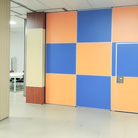 Mur coulissant mobile en aluminium et MDF, réglable, insonorisé, ignifuge et écologique pour bureau et salle de réunion