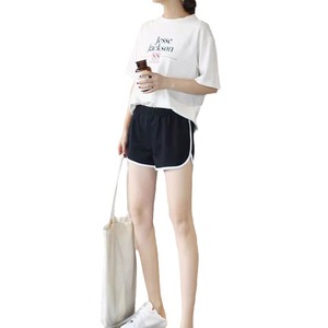 Women's Black Athletic Shorts With White Trim Elastic Waist Sporty Casual Yoga Wear Summer Fitness Pants - Product Image 4