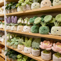 Plante en peluche en pot de 20 cm (8 pouces) en gros d'usine, jouet en peluche doux, personnalisé OEM ODM, cadeau de Saint-Valentin pour garçons et filles