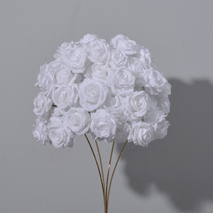 Boule de fleurs artificielles en rose et hortensia blanc pur, décoration pour mariage, événement, centre de table romantique, ornement de fond de fête - Product Image 6