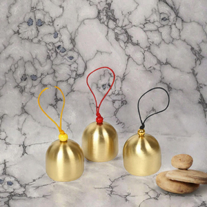 Temple Carillons à vent et accessoires en cuivre pur et fer, imprimés UV, avec marteau de cloche, anti-vol, cloches dorées de Noël DIY - Product Image 3