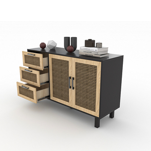 Bán Buôn 3 Ngăn Kéo <span class=keywords><strong>2</strong></span> Cửa Màu Đen Bằng Gỗ Tủ Tủ Cho Phòng Ngủ Phòng Khách - Product Image 4