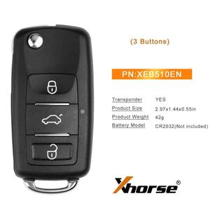 Xhorse XEB510EN VVDI B5 <span class=keywords><strong>Super</strong></span> Télécommande 3 Boutons avec <span class=keywords><strong>XT27B</strong></span> <span class=keywords><strong>Super</strong></span> Puce pour Volkswagen B5 Type Véhicule Clés pour VVDI2, VVDI - Product Image 4