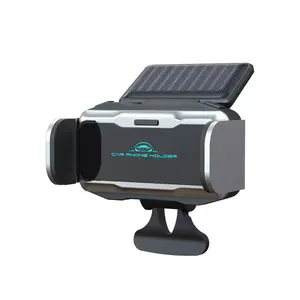 2022 Nice Price Universal Electric Rotating Portable Mobile Car Wireless Charger Solar phone holder Stand