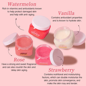 Crème exfoliante au sucre OEM personnalisée à la vitamine C, vanille, rose, pastèque, fraise pour le corps – Tous types <span class=keywords><strong>de</strong></span> <span class=keywords><strong>peau</strong></span> - Product Image 3