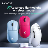MCHOSE A7 Mouse Gaming Tri-Mode Nirkabel PAW3395 26000dpi 2.4GHz Ringan Mendukung Laptop Mouse Kantor