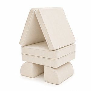 Ensemble de canapés modulaires pliables et inclinables pour salle de jeux, 10 pièces, en mousse, pour enfants, salon, école, matériaux certifiés non toxiques - Product Image 5