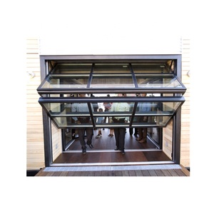 Bi portes de <span class=keywords><strong>Garage</strong></span> pliantes en aluminium moderne caisse en bois verre de qualité commerciale pliable conception graphique en acier inoxydable en chine - Product Image 2