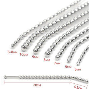 無料のカスタムボックス-ステンレス鋼の長いサイズの直径5/6/7/8/9/10 Mm男性のurethralペニスプラグ拡張器射精遅延大人のおもちゃの男 - Product Image 6