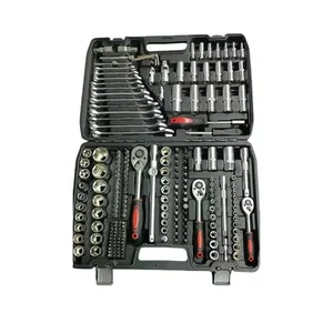 Kit de Herramientas Mecánicas para Reparación de Automóviles de 216 Piezas, Adaptadores, Caja de Acero Inoxidable 201 de Alta Resistencia con 1 Cajón, Compatible con OEM - Product Image 1