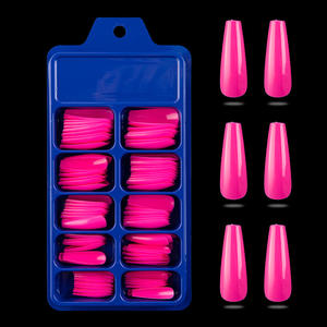 Vente en gros de 100 pièces de pointes <span class=keywords><strong>d</strong></span>'ongles en acrylique mat |   Couleur unie, design ballerine, couverture intégrale |   Fournitures de <span class=keywords><strong>manucure</strong></span> réutilisables à faire soi-même |   OEM/ODM - Product Image 6