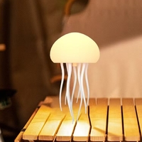 Dynamique Rechargeable Méduse LED Veilleuse Colorée Commande Vocale Flottant Décoration Lampe de Table pour la Relaxation