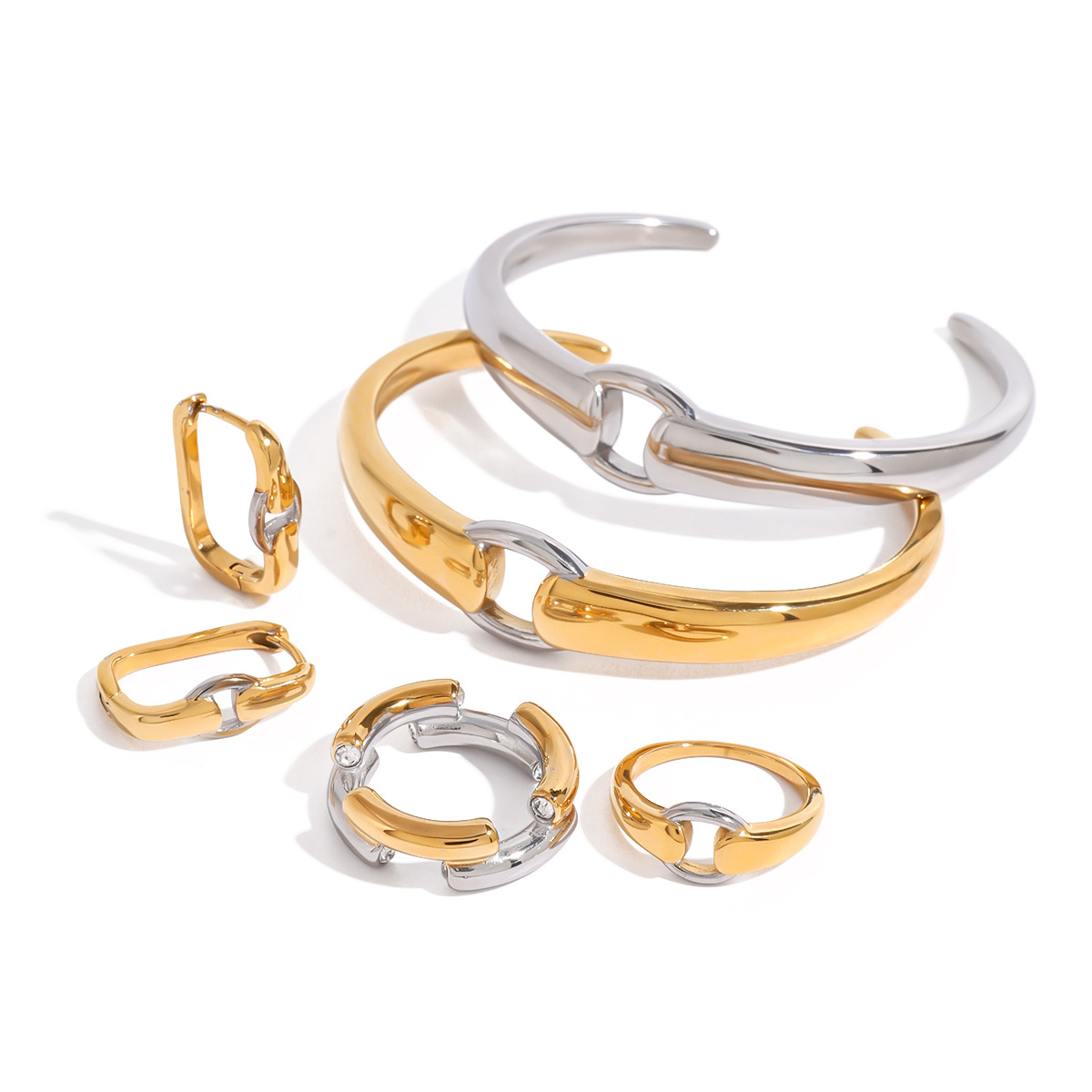 Bouton 2 trous métal martelé - Or Diamètres 15 mm