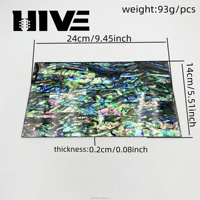HIVE Vente en gros de plaques décoratives en nacre d'ormeau naturelle pure et exquise pour la décoration de guitares DIY