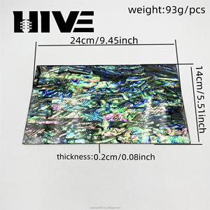 HIVE Wholesale Exquisite Pure Natural Paua Mother Pearl Abalone <strong>Shell</strong> Sheet Decorative <strong>Shell</strong> Board for DIY Guitar Decoration - Product Image 2