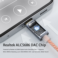 Adaptateur audio numérique USB C vers prise casque 3,5 mm, convertisseur Type C DAC Hi-Fi