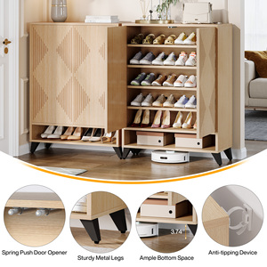 <span class=keywords><strong>Scarpiera</strong></span> Tribesigns con Ante Mobile Portascarpe da Ingresso a 6 Ripiani Organizzatore per Scarpe Moderno in Legno - Product Image 5