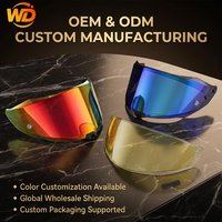 Nouvelle visière de remplacement pour casque R2R, écran de moto en polycarbonate, protection UV, fermeture rapide, design auto-teinté, compatible