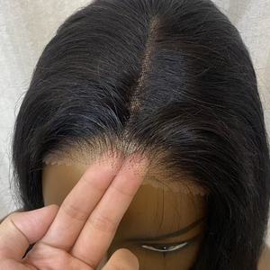 Parrucche HD Lace Front senza colla, capelli umani vietnamiti, ricci profondi e morbidi, 6*7, nero naturale, <span class=keywords><strong>biondo</strong></span>, lunghi e lisci - Product Image 4