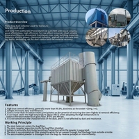 Collecteur de poussière à sacs robuste à commande PLC pour moteurs et machines, avec cycles de nettoyage automatiques - 5000 CFM pour poussières de bois/métal
