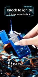 Dericsson Voice Activated <b>Rechargeable</b> Lighter Dual Arc Windproof Custom Logo Igniter - Product Image 3