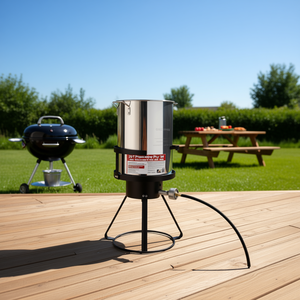 Set Friggitrice a Gas per Tacchino da 30Qt, Pentola in Alluminio con Supporto in Ferro Nero, Modello D0100XUZKHY per Uso Esterno - Product Image 2