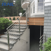 Système de garde-corps en câble d'acier inoxydable pour escaliers intérieurs, balustrade moderne avec fils horizontaux, durable, facile à installer