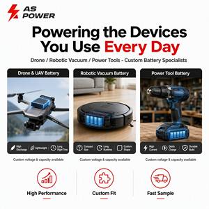 Pack de batteries au lithium personnalisé OEM, toutes tailles, tensions et capacités 3,7V-72V pour drone, aspirateur, outil électrique, robot médical, appareil IoT - Product Image 2