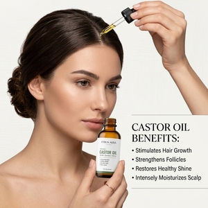 ETRUN ALISA <span class=keywords><strong>Olio</strong></span> di Ricino 100% Puro Biologico Spremuto a Freddo Non Raffinato, Idratante e Curativo per la Pelle, Anti-Rottura dei Capelli - Product Image 2