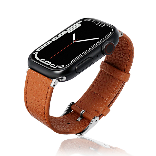 New Arrival Luxury Brown Leather Band for Apple Watch Custom Designer Leather Straps for IWatch 5 4 3 2 1