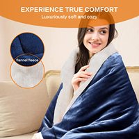 Couverture chauffante King Size en flanelle réversible + couverture électrique sherpa de Ainik