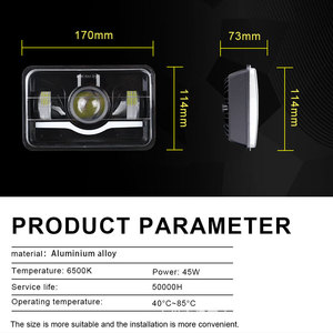 ไฟหน้า LED ทรงสี่เหลี่ยมขนาด 5.75 นิ้ว พร้อมไฟวงแหวน สำหรับรถจี๊ปแรงเลอร์ รถออฟโรด ความสว่าง 6000 ลูเมน ป้องกันน้ำและฝุ่นระดับ IP68 - Product Image 4