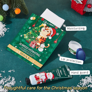 Wholesale Bosuya <b>Hand</b> <b>Cream</b> Mask Lip Mask Three-piece Set Bagged Skincare Christmas Set Festive Christmas <b>Gift</b> Bag - Product Image 6