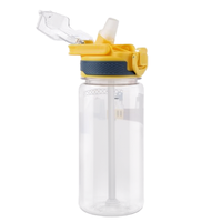 Bouteille d'eau Omedecal pour enfants, type paille, anti-fuite, 480 ml, sans BPA, avec poignée, compatible lave-vaisselle, design excavateur pour garçons et filles