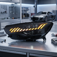 Conjunto de Faros LED Estilo RS Actualizados para Audi A6 C7 2012-2015 con Señal de Giro Secuencial