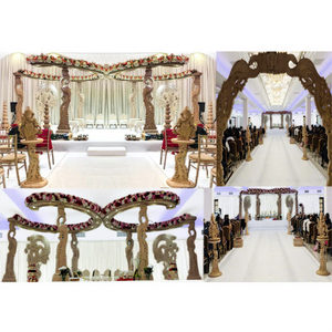 Mandap de Madera de Lujo para Bodas de Bollywood, Último Modelo Mayur, Mandap de Madera para Bodas Tradicionales Indias, Instalación en EE. UU. - Product Image 1