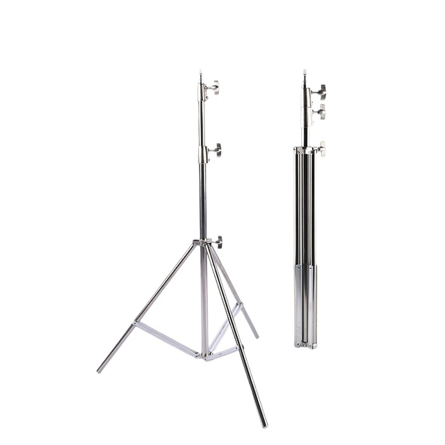 2m Professional Adjustable Stainless Steel Photography Light Tripod Stand Portable Softbox Strobe Light Reflector for Studio