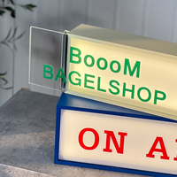 Signe de logo de bureau de panneau remplaçable de lightbox de table mobile portatif et personnalisation de panneau publicitaire