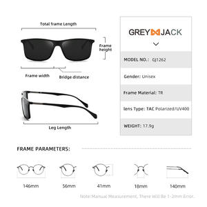 Gafas de Sol Polarizadas TR90, Montura Completa, UV400, Ligeras, Unisex, Cuadradas, Modernas, Negras y Marrones, Lentes TAC - Product Image 3