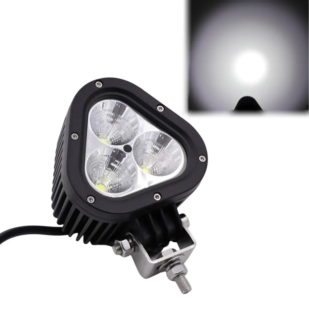 Newwind Driehoek 30W Amber/Witte Lens Spot Flood Beam Auto Led Verlichting Voor Vrachtwagen 4X4 Auto-Accessoires