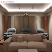Panneaux diffuseurs acoustiques insonorisants en polyester multi-tissus à réflexion équilibrée pour home cinéma, design moderne, modèle 3D
