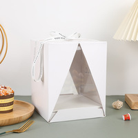 Design de mode Design créatif boîte-cadeau d'emballage de pâtisserie blanche boîte à gâteau transparente